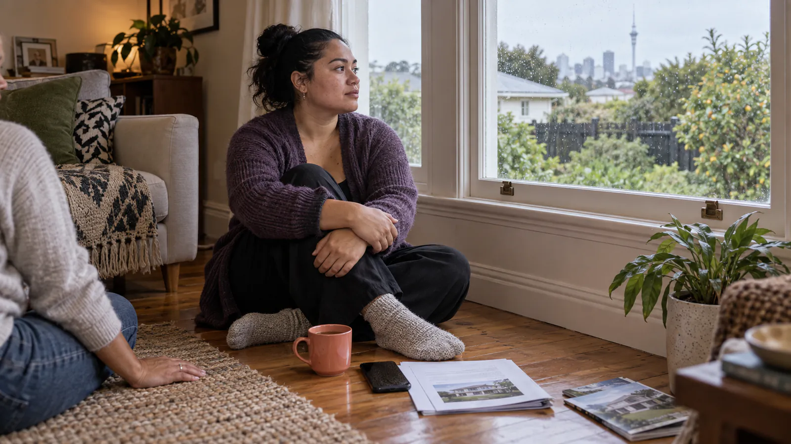 A buyer looking thoughtfully out a window after a setback